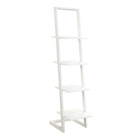 DESIGNS2GO Designs2Go 131499W 4 Tier Ladder Bookshelf; White - 13.39 x 13 x 66.14 in. 131499W